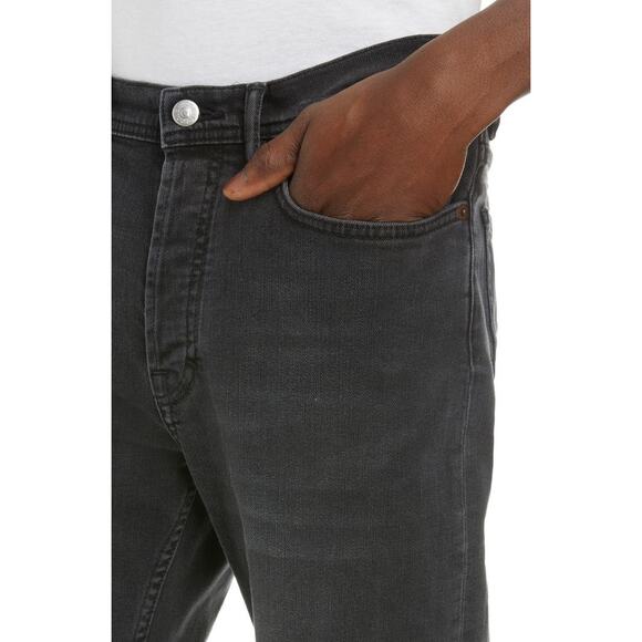 Acne Studios River Slim Tapered Washed Black Denim Jeans Size 32x34 - Picture 3 of 13